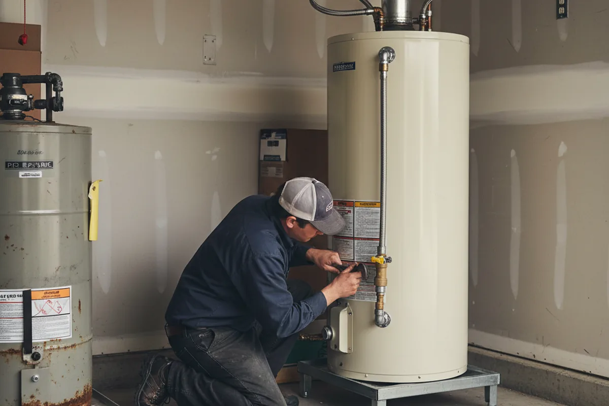 Water heater and shutoff valve replacement in Jamesport